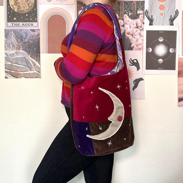 Sun and moon shoulder bag