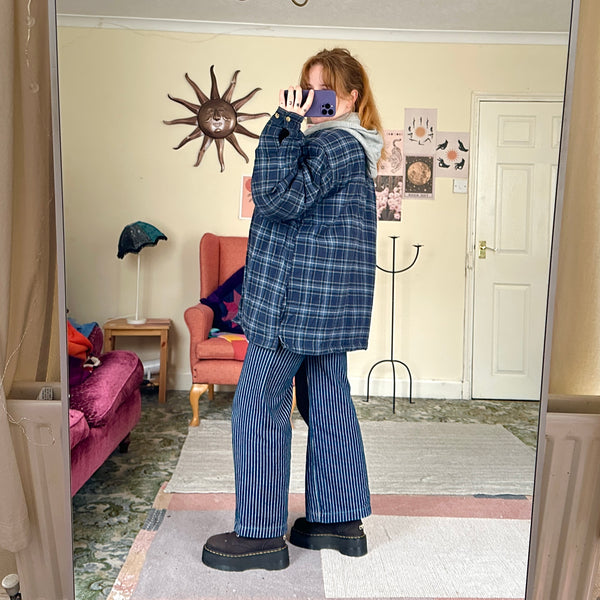 Midnight plaid jacket (XL)