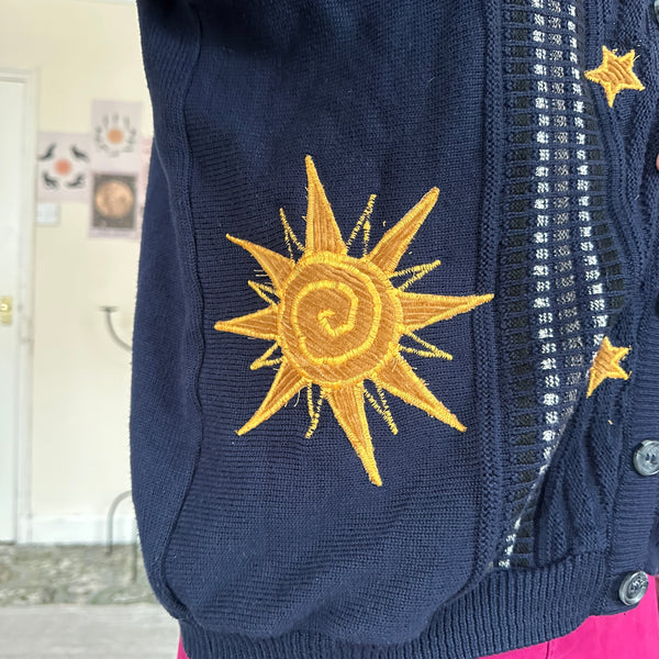Sun and moon cardigan (XL)