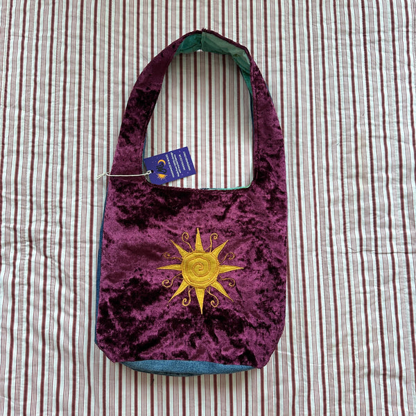 Sun and moon shoulder bag