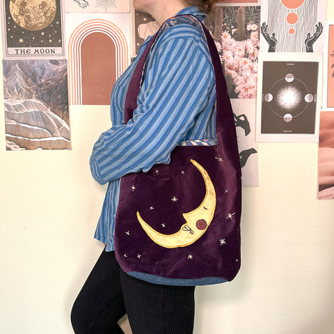 Sun and moon shoulder bag