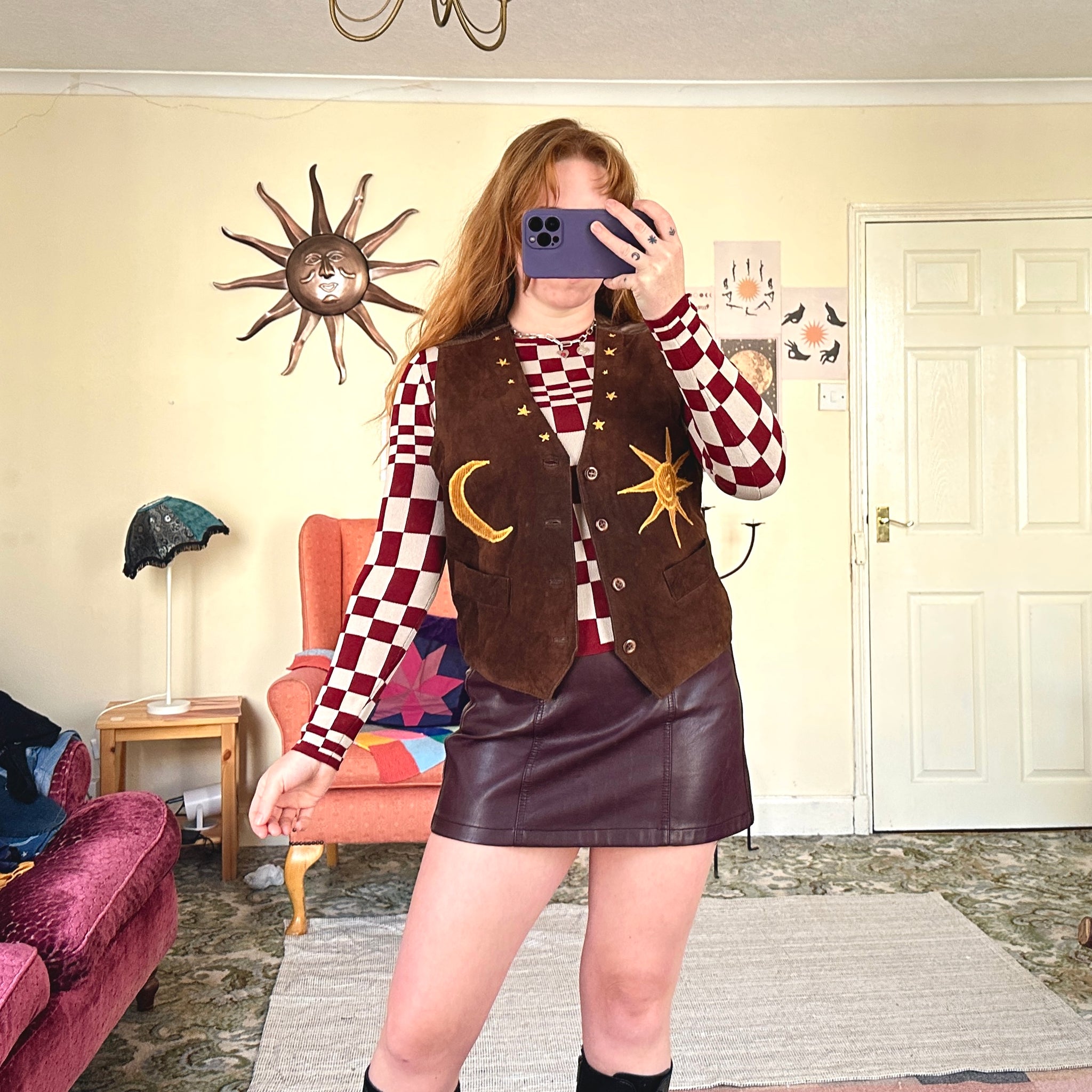 Celestial suede waistcoat (M)
