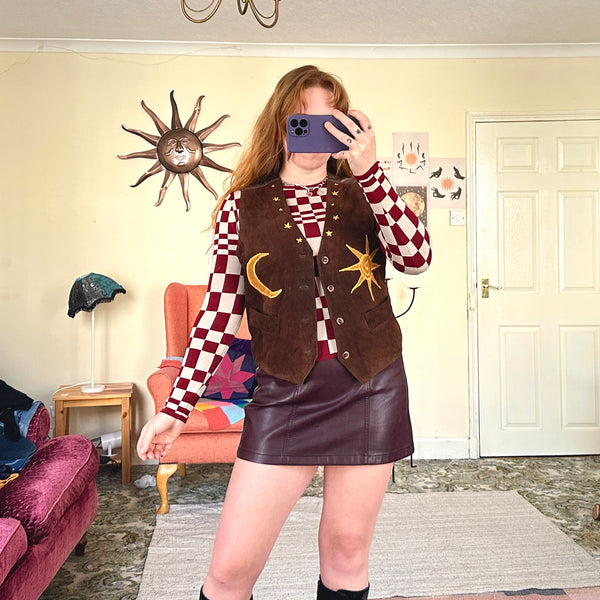 Celestial suede waistcoat (M)