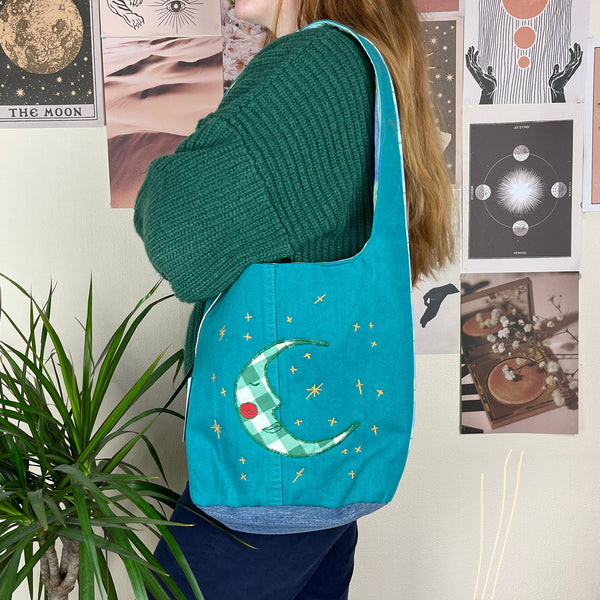 Sun and moon shoulder bag