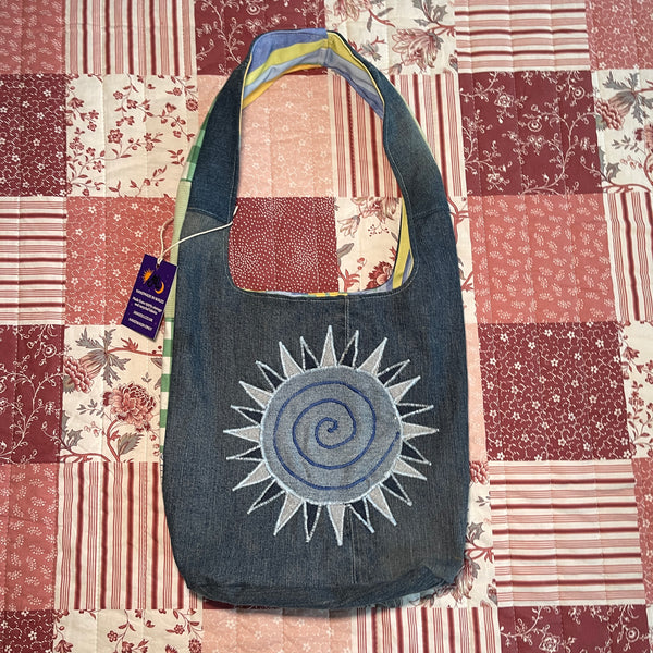 Sun and moon shoulder bag