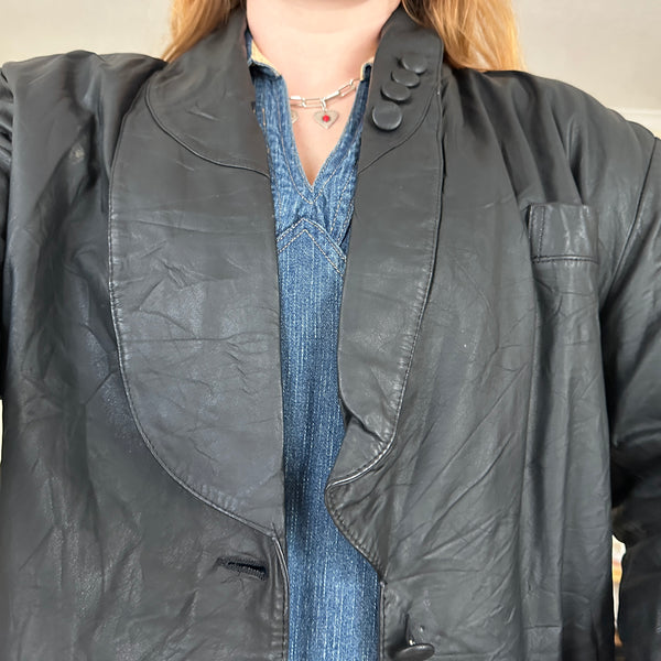 Obsidian leather jacket (S)