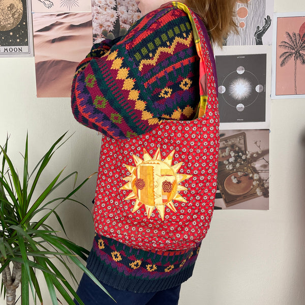 Sun and moon shoulder bag