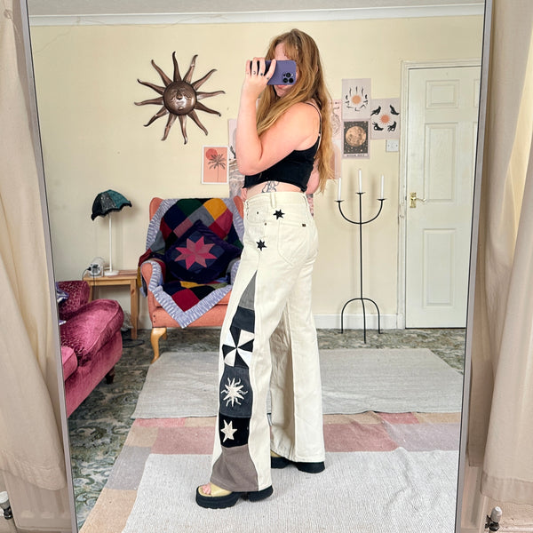 Moon patchwork jeans (W32)