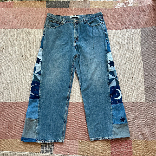 Moon patchwork jeans (W43)