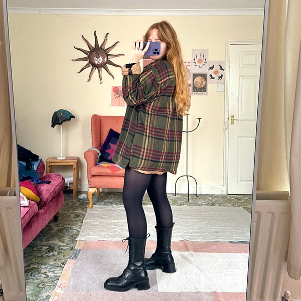 Sage plaid jacket (XL)