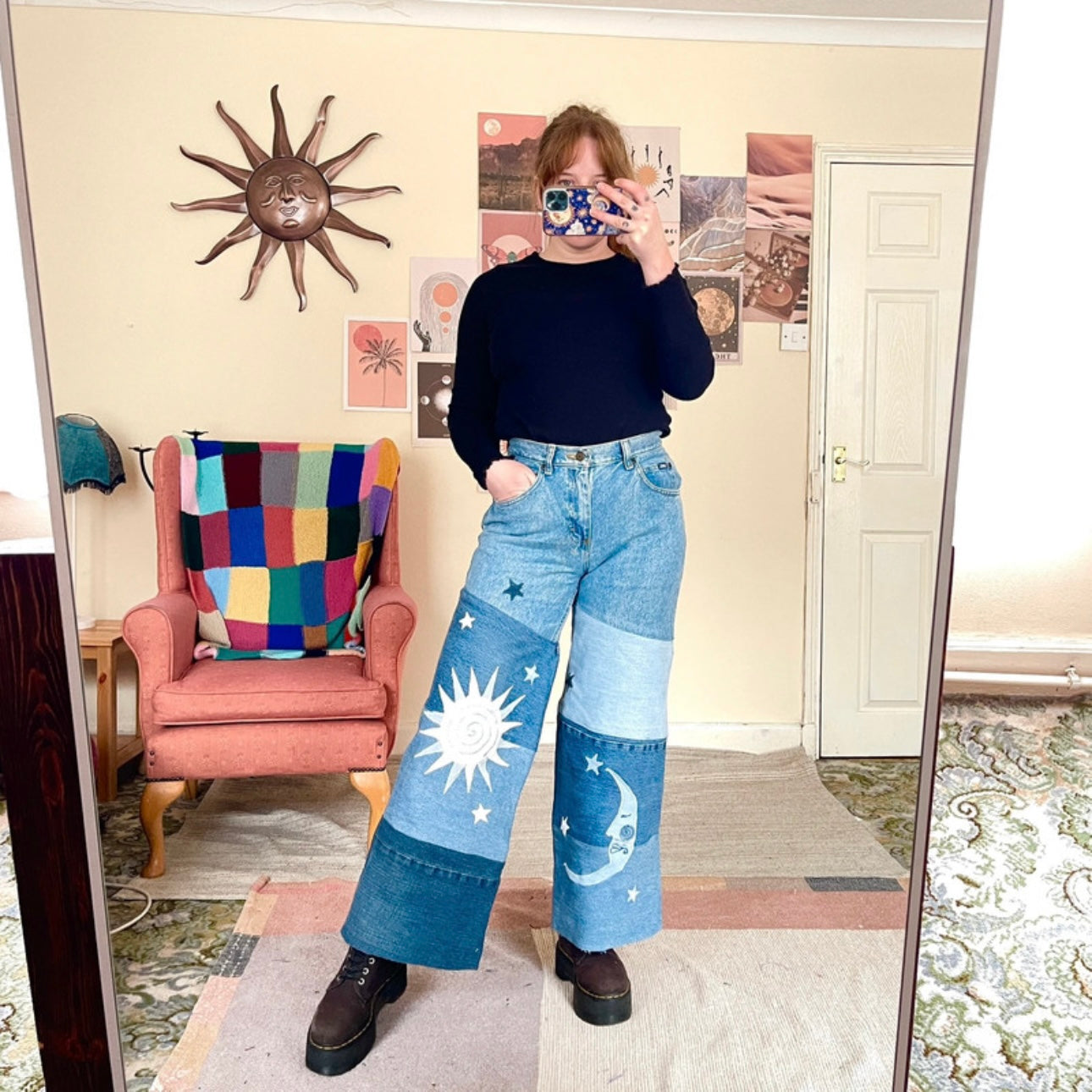 Dusk patchwork jeans (W29)