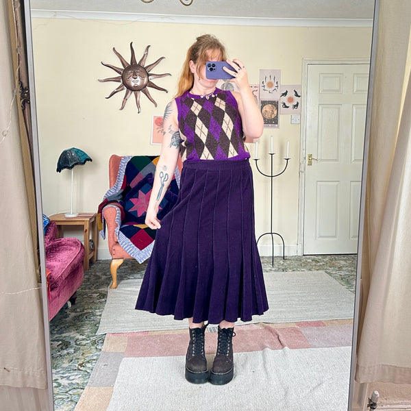 Heather corduroy skirt (W32)