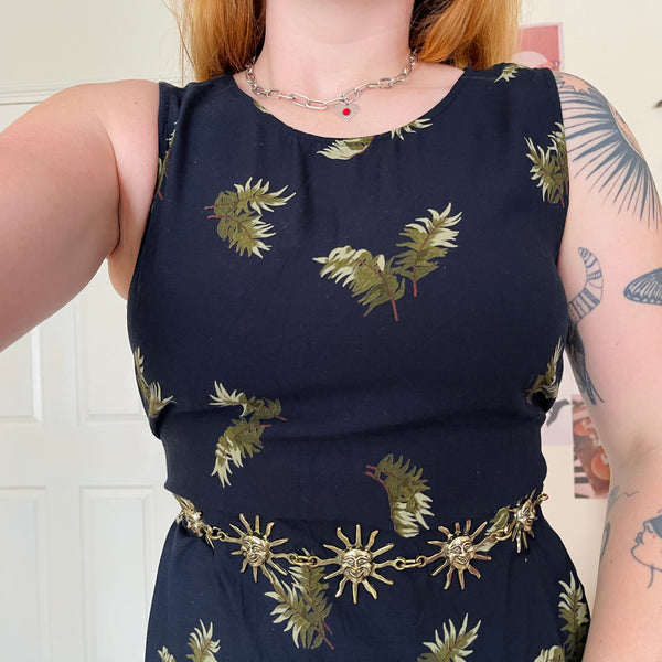 Safari floral dress (M)