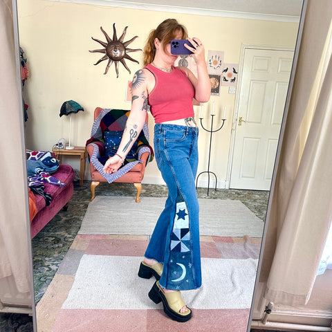 Moon patchwork jeans (W33)