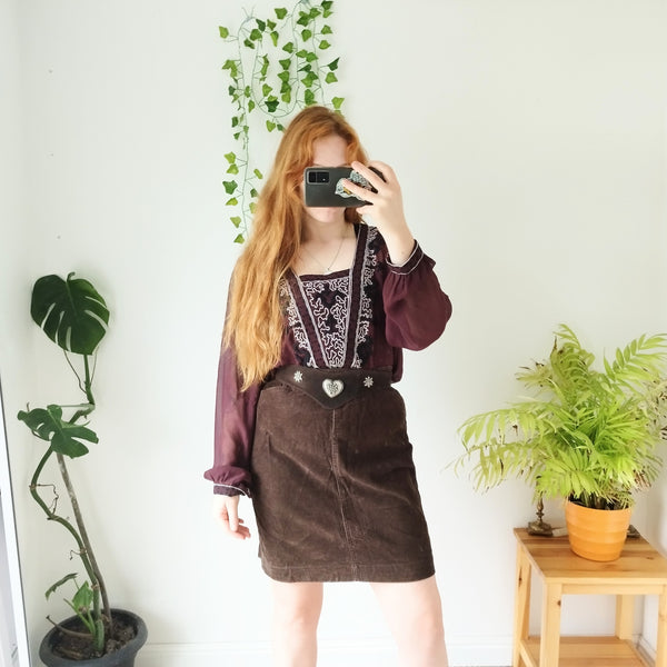 Cocoa corduroy skirt (W30)