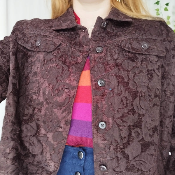 Burgundy tapestry jacket (XL)