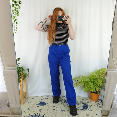 Royal blue workwear trousers (W38)