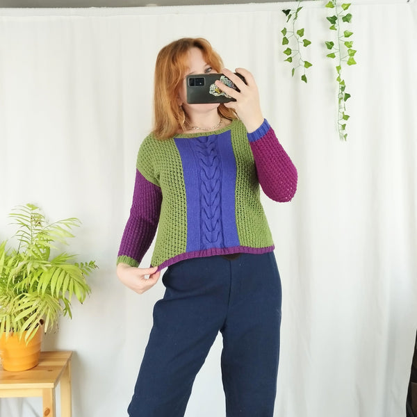 Jewel tone knit jumper (S)