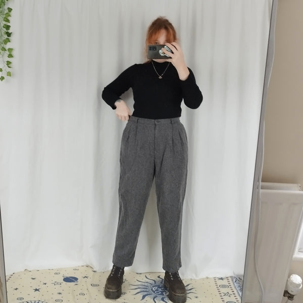 Grey merino wool trousers (W30)