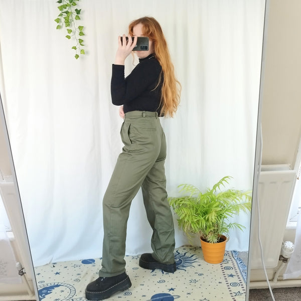 Forest green trousers (W28)
