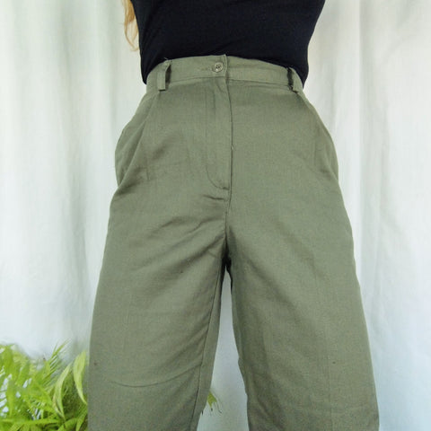 Forest green trousers (W28)