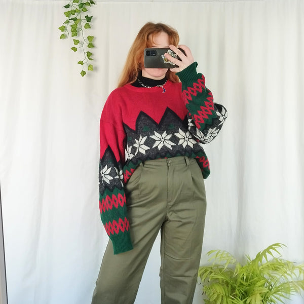 Pine knit jumper (L)