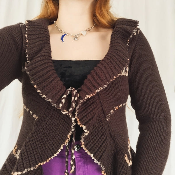 Chestnut knit cardigan (M)