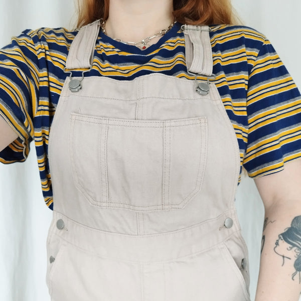 Oatmeal dungarees (S)
