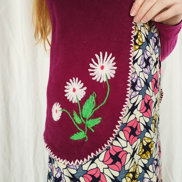 Floral wool waistcoat (S)