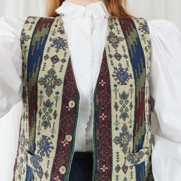 Tapestry Aztec waistcoat (L)