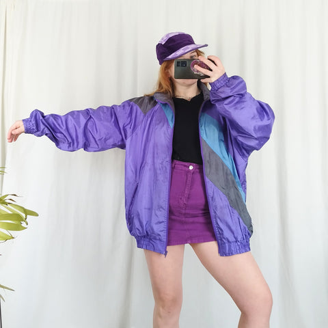 Violet bomber jacket (L)