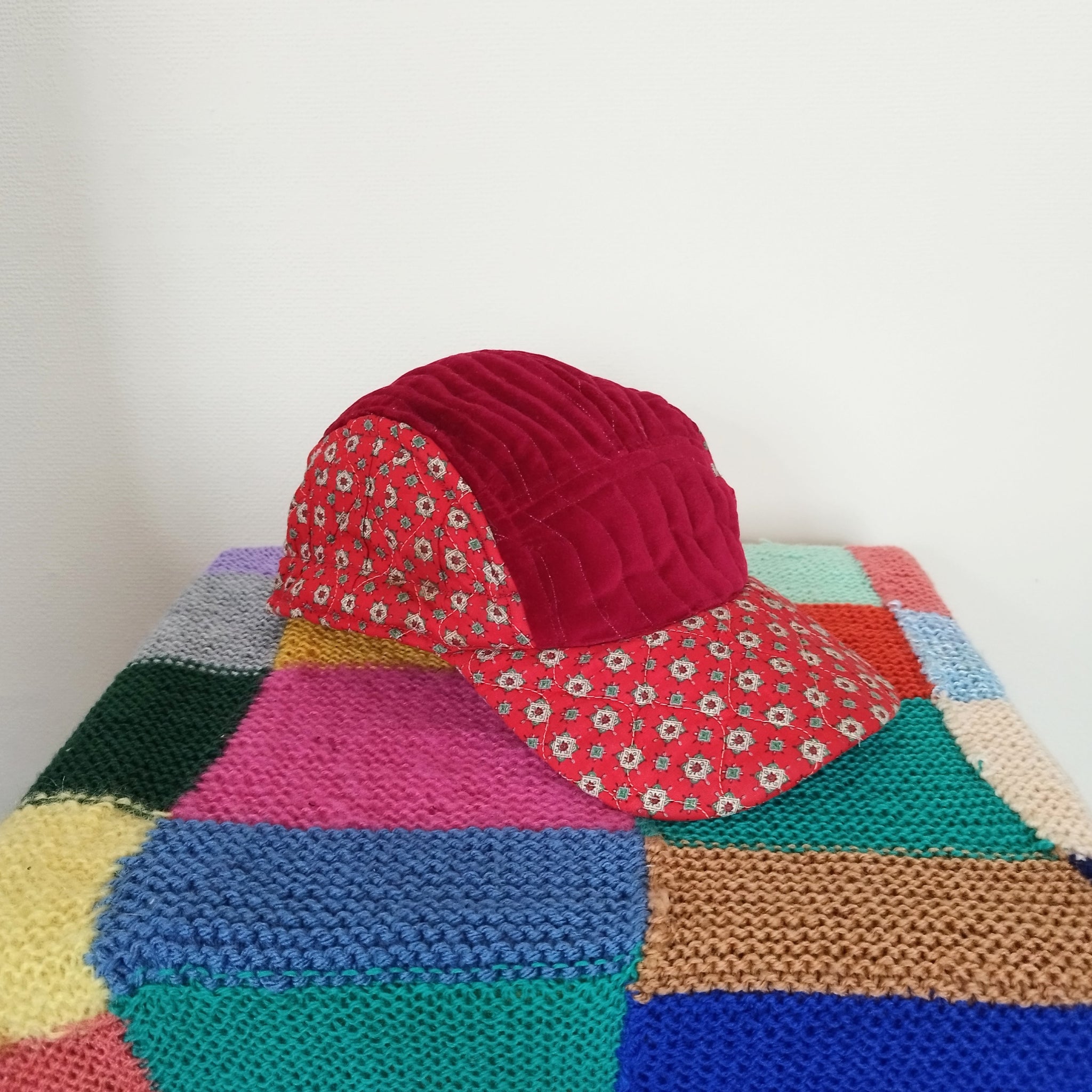 Rose quilted cap