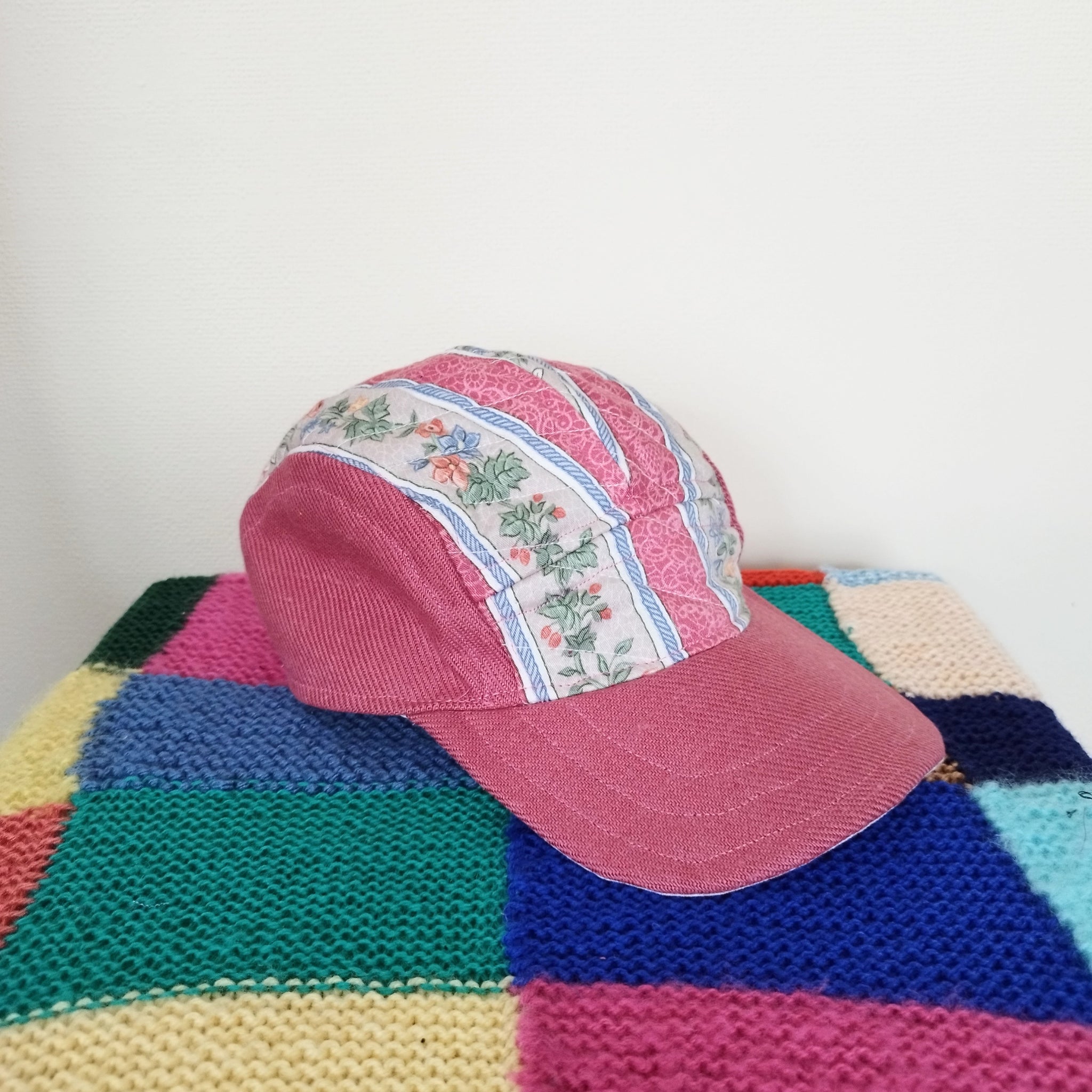 Rhubarb quilted cap