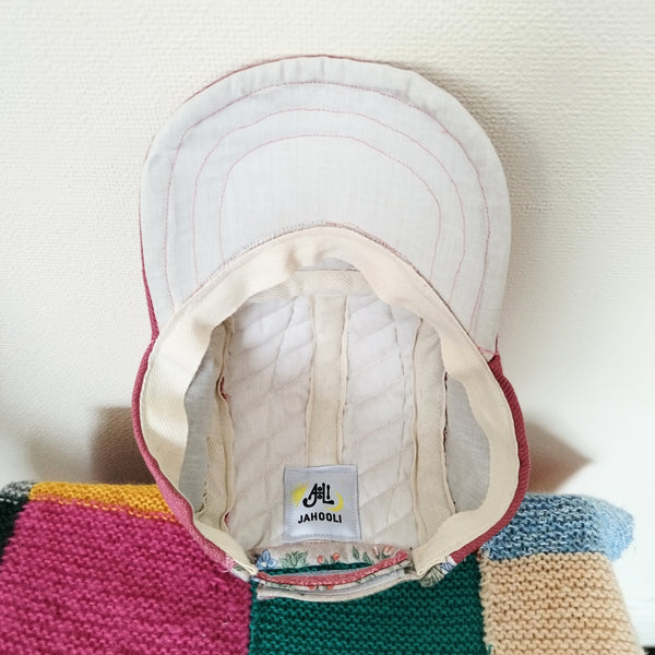 Rhubarb quilted cap