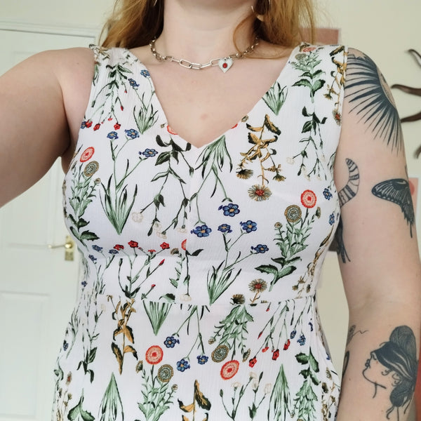 Wild flowers floral dress (S)