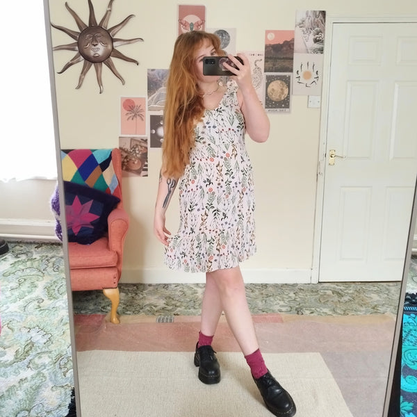 Wild flowers floral dress (S)