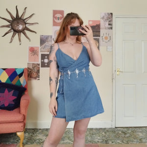 Denim wrap dress (M)