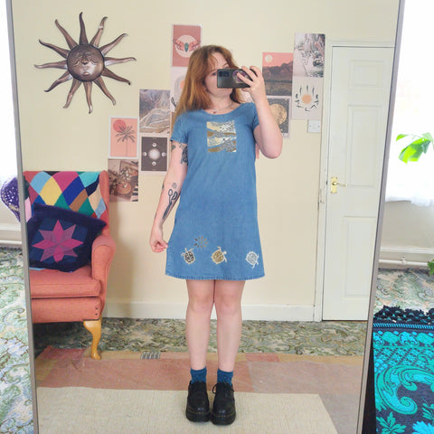 Denim tshirt dress (S)