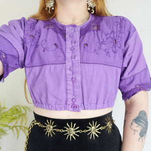 Lavender prairie blouse (S)