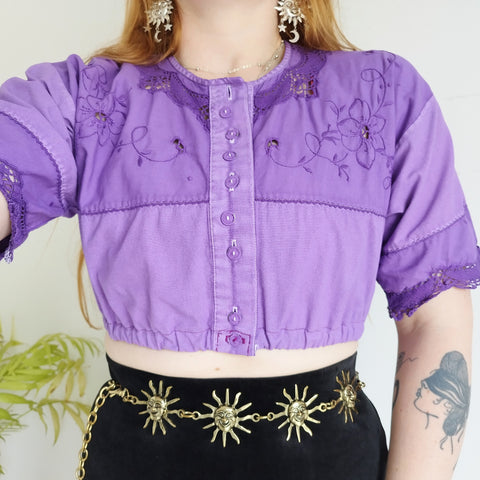Lavender prairie blouse (S)
