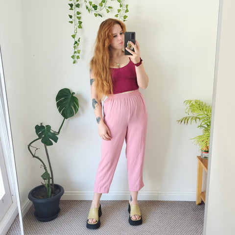 Strawbs and cream trousers (XS)