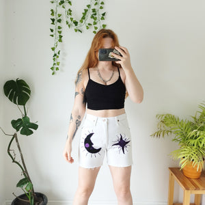 Sun and moon denim shorts (W29)