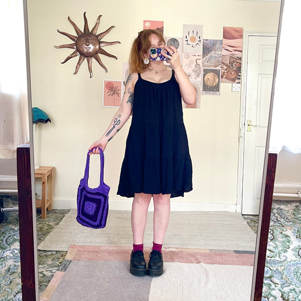 Tiered mini dress (L)