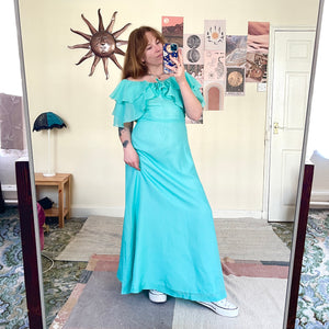 Mint chiffon dress (XS)