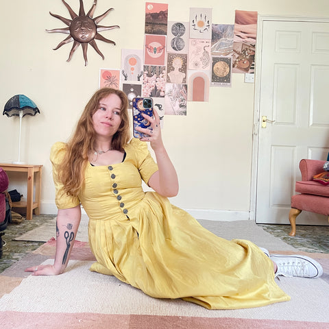 Sunshine silk dress (M)