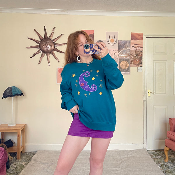 Moon sweater in teal (L)