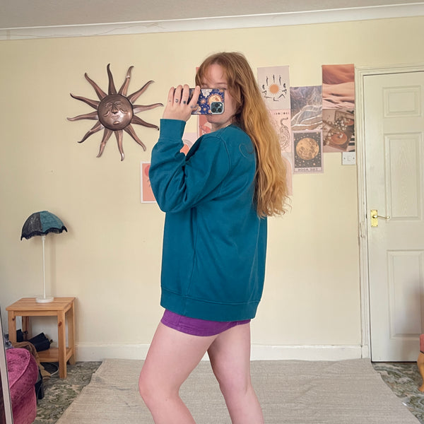 Moon sweater in teal (L)