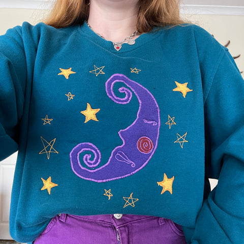 Moon sweater in teal (L)