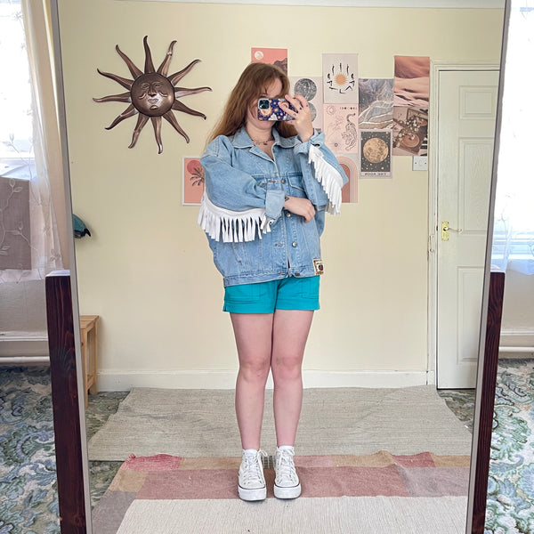 Sun tassel denim jacket (L)