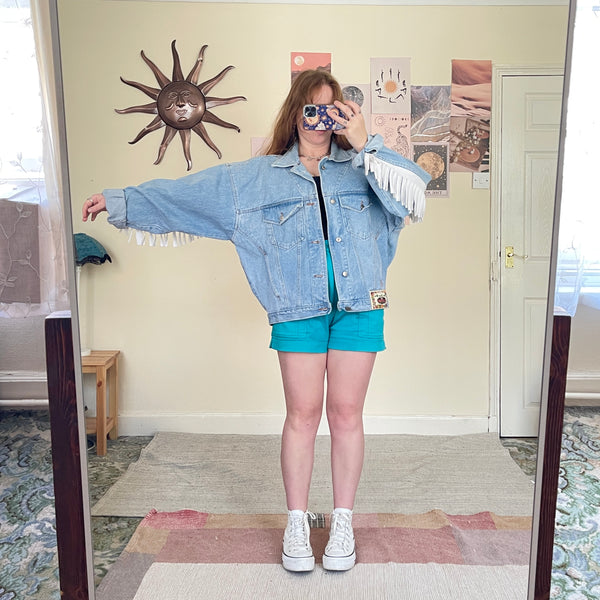 Sun tassel denim jacket (L)